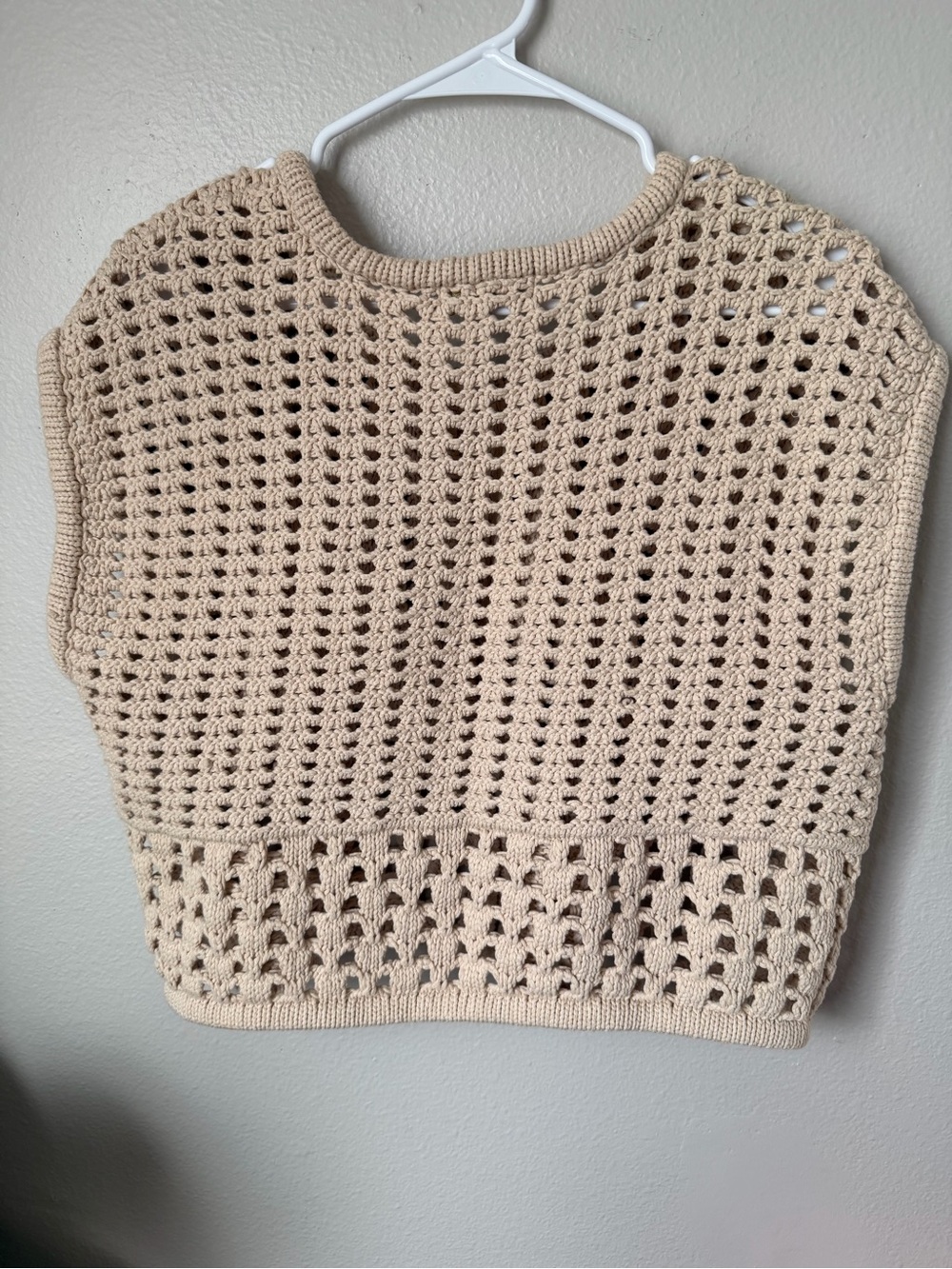 House of Harlow 1960 Knit Button-Front Crochet Vest - Beige Women’s L Boho Beach - Picture 6 of 6
